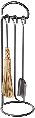 Enclume 3 Piece Fireplace Tool Set with Stand, Hammered...