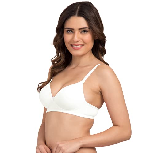 Image of Tweens - Heavily Padded Semi Push-Up Bra - Polyamide Fabric - 3 /4th Coverage, Wireless, Multiway Straps, Seamless - Everyday T-Shirt Bra
