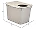 Amazon Basics No-Mess Hooded Cat Litter Box, 20 x 15 x 15 Inches, Top Entry