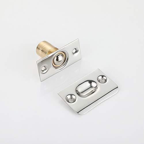 Image of JQK Closet Ball Catch Door Hardware, Stainless Steel Catch Adjustable with Strike Plate, Chrome Finish 4 Pack, HBC100-CH-P4