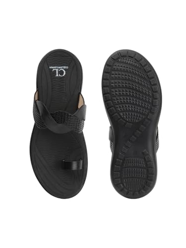 Image of Carlton London Women's Comfort Sandals | Stylish Slip on Flats with Cushioned Soles | Trendy Lightweight Durable & Comfortable Fashion Sandal for Outdoor Use