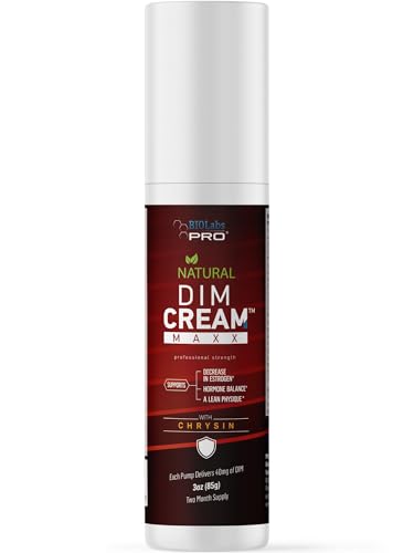 BIOLABS PRO DIM Cream Maxx with Chrysin Natural and Doctor Formulated Supports Hormone Balance for Men or Women Two Month Supply - 3oz
