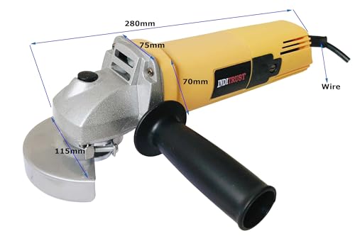 Image of Inditrust Electric Angle Grinder 950W 11000 RPM with Stand set Cast Iron Holder Cutter Support Compatible With 100-125mm Angle Grinders 100% Copper Winding on grinder
