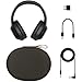 Sony WH-1000XM4 Wireless Noise-Canceling Over-Ear Headphones (Black WH1000XM4/B) Bundle + USB Charging Adapter + Microfiber Cloth
