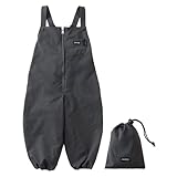 [Viaggio+] プレイウェア お砂場着 撥水 遊び着 子供用 男の子 女の子 ファスナー 80 90 100 110 120 プレリー (75-90cm, シャドウグレー)