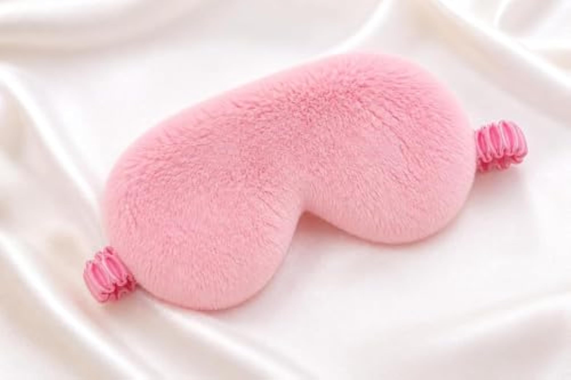 Premium Mulberry Silk Faux Fur Eye Mask for Sleeping
