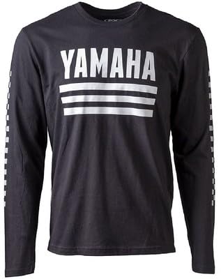 Yamaha L/S T-Shirt 100% Cotton Powersports Motorcycle ATV UTV Crew Neck Long Sleeve T-Shirt
