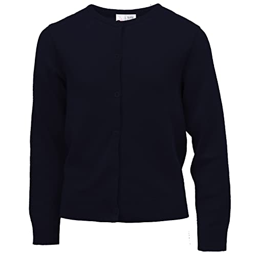 Image of Girls Long Sleeve Button Front Cotton Soft Knit Cardigan Sweater