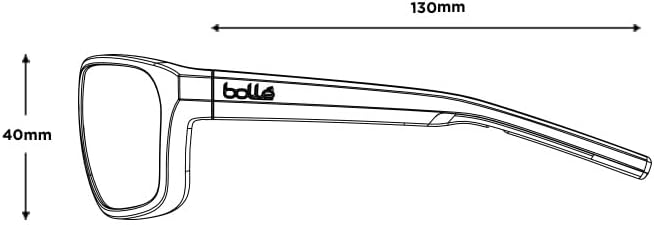 bollé BS022005 Strix Rectangular Sunglasses, Black Shiny - TNS - Image 5
