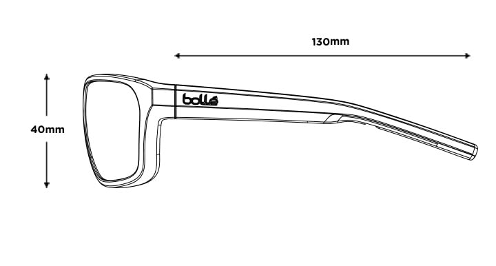 bollé Strix Polarized Rectangular Sunglasses, Peach Matte, Small2
