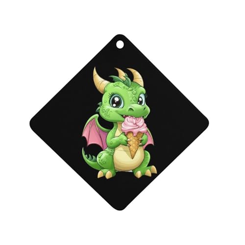 Dragon Car Air Freshener Hanging Aromatherapy Tablets for Car Accessories Rhombus