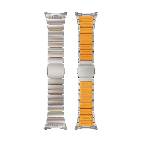 [PLYYQZM] �ɍ��� Sam su ng Galaxy Watch Ultra 47mm�p�`�^��+���o�[�X�g���b�v�A�ɍ��� Watch8/8Classic 40 44 46mm�p�X�e�����X�X�`�[��+���o�[�o���h�u���X���b�g�ɓK��(Titanium O