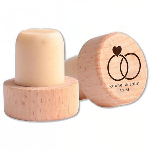 Tapones de vino personalizados para recuerdos de despedida de soltera y compromisos (100 uds)