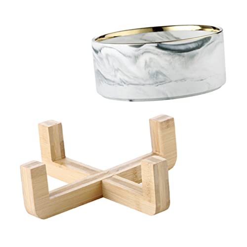 Gamelle de marbrée chat ergonomique en céramique protectrice pour le cou