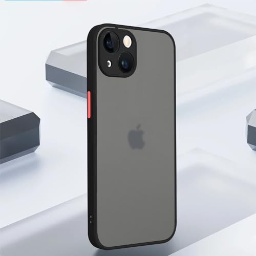 Image of Vaku Luxos Thermoplastic Polyurethane Artic Armor Back Cover For iPhone 15 Plus Slim Protective Lens Camera Shockproof Case Scratch Resistant Slim Thin Military-Grade Protection-Black