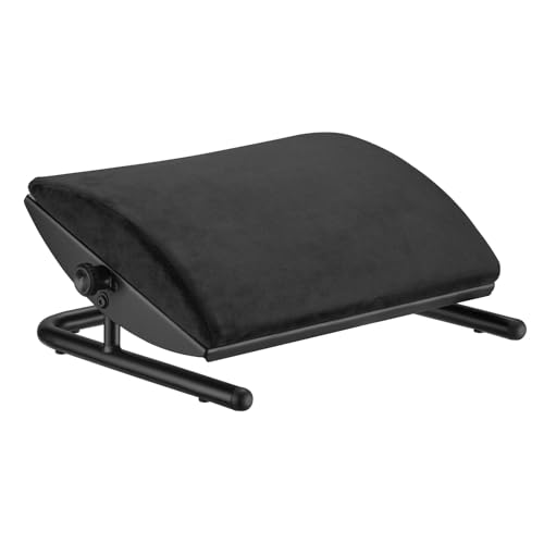 Desky Cushioned Foot Rest – Ergonomic Under Desk Footrest with Adjustable Height & Memory Foam Comfort – Ideal for Office, Home & Study Setups