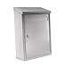 MagiDeal Wall Mount Mailbox Key Drop Box Stainless Steel with Lock Multipurpose Letter Box Metal Case for Business Outdoor Home Office