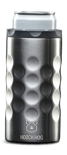 Hooch|Hog Slim Can Cooler Stainless Steel for 12oz Slim Cans Including White Claw