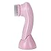 Vtrem Facial Cleansing Brush Rechargeable Waterproof Electric Rotating Face Scrubber with 3 Brush Heads & 2 Speed Rotation - Deep Cleansing, Gentle Exfoliating for All Skin Types, Pink