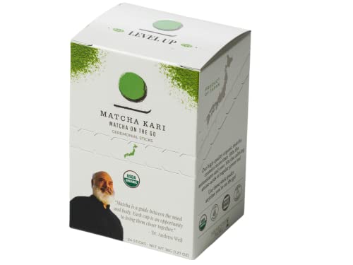 Dr. Weil Matcha Kari – Ceremonial Organic Matcha Green Tea Single Serving Sticks, Matcha Powder Singles Packets - Individual Matcha Tea Packets (24) Dr. Weil Matcha Kari – Ceremonial Organic Matcha Green Tea Single Serving Sticks, Matcha Powder Singles Packets - Individual Matcha Tea Packets (24)