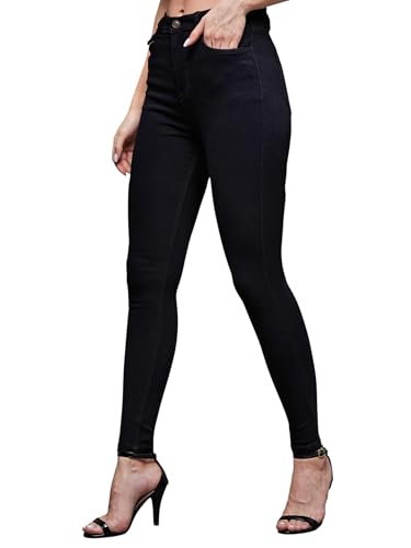 Image of Miss Chase Women's Skinny High Rise Cropped Stretchable Denim Jeans