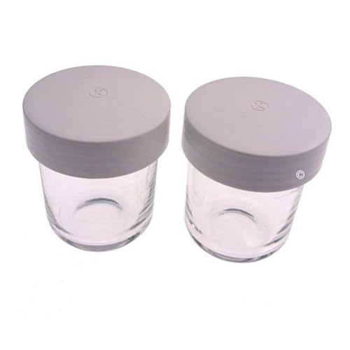 Lot de 2 pots verre + couvercle pour AT320 Robot ménager KW697736 KENWOOD Robot ménager KW697736 KENWOOD