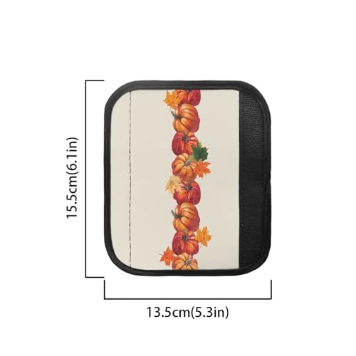 Image of Dreaweet Autumn Pumpkin Design Fridge Handle Covers Set of 4 Fall Kitchen Decor Refrigerator Door Handle Covers Washable Universal Fit Microwave Oven Dishwasher,Keep Your Kitchen Appliance Clean