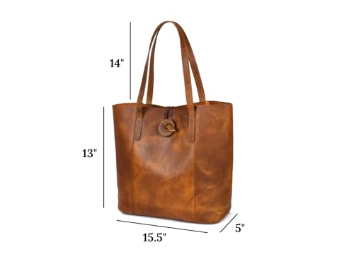 Image of Genuine Leather Tote Bag | Handbag | Shopper Purse Shoulder Bag