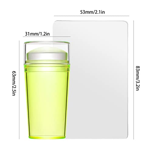 Carimbo de Unhas Transparente - Carimbo de ponta de unha,Acessórios para unhas com raspador impressã