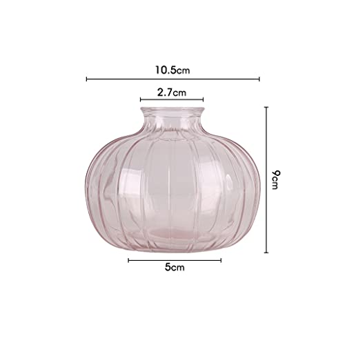 Vase en verre ornement rétro transparent pour art floral de salon