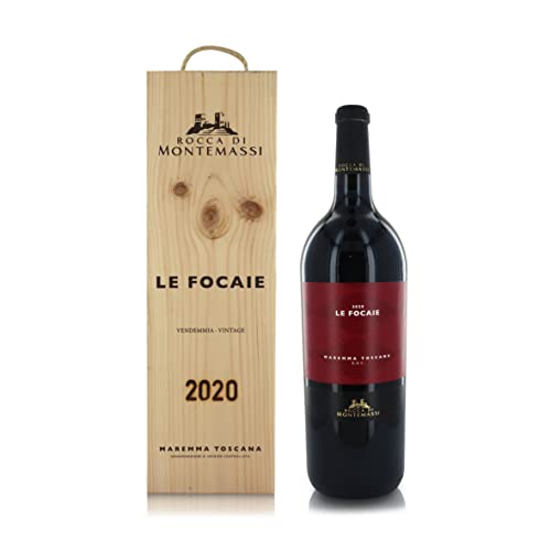 Rocca di Montemassi Italienischer Rotwein Le Focaie Maremma Toscana DOC, 2020, 1,5-Lt-Magnumflasche in Holzkiste Cover