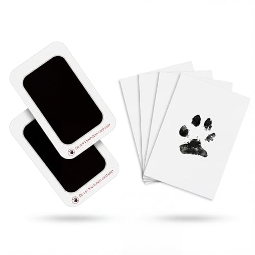 Jiujuda9 Set di 2 impronte di zampe per cani e gatti, set di impronte e impronte per bambini, senza contatto, per neonati
