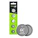Piles Bouton au Lithium Green Cell CR2025 3V (2025 / CR2025 / CR 2025), conçue pour Une Utilisation dans Les Porte-clés, balances et dispositifs Portables et médicaux, etc. Pack de 5