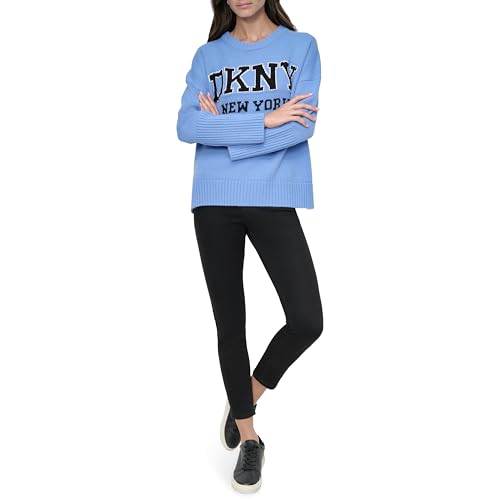 DKNY Women's Logo Longsleeve Warm Comfortable Sweater