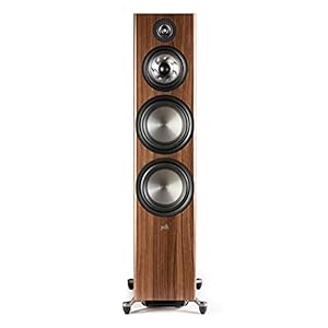 Polk Audio Reserve Series R700 Tower Speaker, 1″ Tweeter, a 6.5″ Woofers & Dual 8″ Long-Throw Drivers, Hi-Res Certified, Dolby Atmos & IMAX Enhanced for Dynamic Home Theater Audio, Walnut Brown