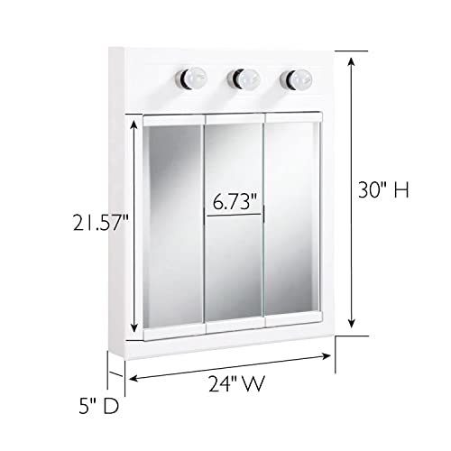 Design House 532374-Wht Concord Medicine Cabinet, 3-Light, White #TOP2