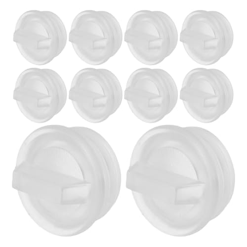 Garneck Tapones Redondos Reutilizables para Salero y Pimentero, Tapones de Plástico Transparentes de 20 Mm, 20 Unidades, Cierre Hermético Antipolvo para Mantener Frescura, Protección