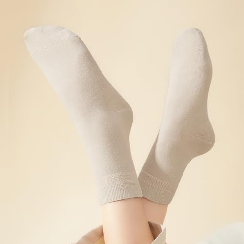 Image of J-BOX Crew Socks for Women Casual Cotton Socks Soft Breathable Dress Socks 10 Pairs
