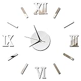 Orologio da parete fai da te,3D Big acrilico effetto specchio digitale da parete, orologio al quarzo, stile moderno, decorazione per la casa