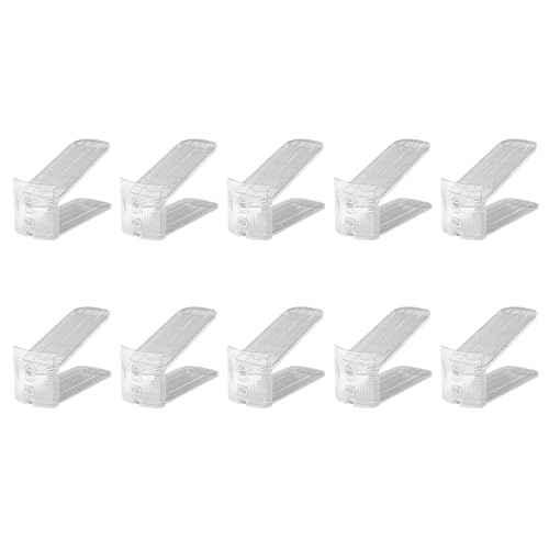 Rangement de chaussures double couche transparent réglable lot de 10 - 4