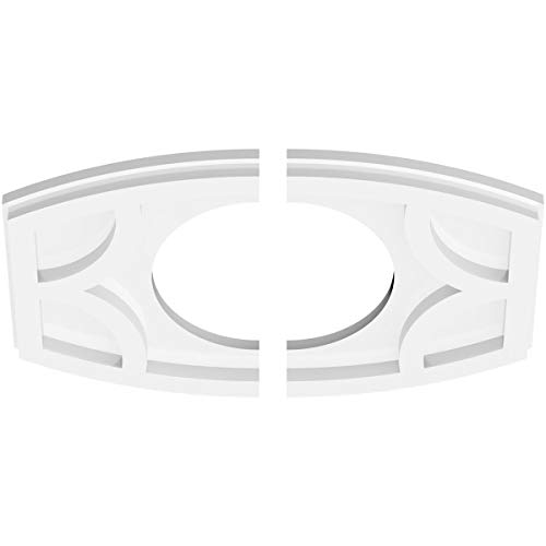 Image of Ekena Millwork CMP14X9KY2-06000 Kailey Architectural Grade PVC Contemporary, Two Piece Urethane Ceiling Medallions 14 inchW x 9 3 /8 inchH x 6 inchID x 7 1 /2 inchC x 1 inchP