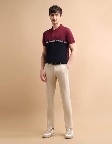 Image of U.S. Polo ASSN. Regular Fit Polo T Shirts for Men - 100% Cotton, Half Sleeves Mens Tshirt