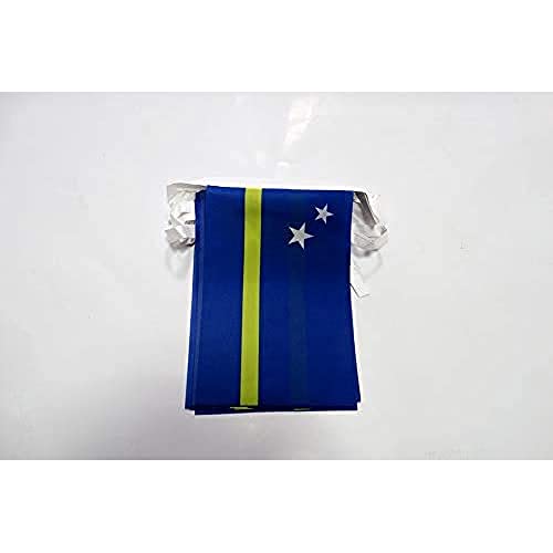 AZ FLAG - Curaçao Bunting Flag - 40 Ft Garland with 20 Curaçaoan Flags 18'' x 12'' - 100% Polyester String Pennant - 12 meters