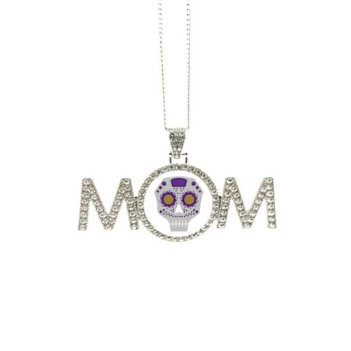 Collier fleur aux yeux violets pour célébrer une maman formidable