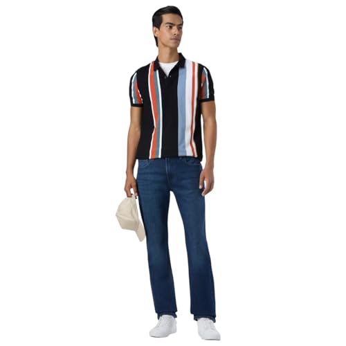 Image of Pepe Jeans Men's Straight Fit Jeans|Mid Rise |Stretchable Fabric| Jeans for Men | Available in Plus Size