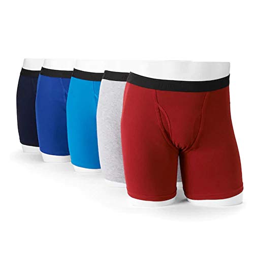 Fruit of the Loom Men's Boxer Briefs Signature Collection 5-Pack Super Soft Ring Spun Cotton2