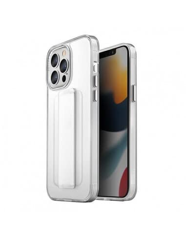 UNIQ HELDRO - Coque de Protection Robuste avec Lanière de Maintien et Sangle Solide - Résistance aux Chutes et aux chocs (iPhone 13 Pro Max - Transparent)