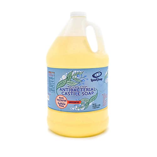 Antibacterial Unscented Pure Castile Soap Liquid for Face, Hand & Body Wash