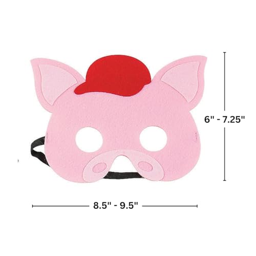 Fun Express THREE LITTLE PIGS MASKS - Apparel Accessories - 4 Pieces