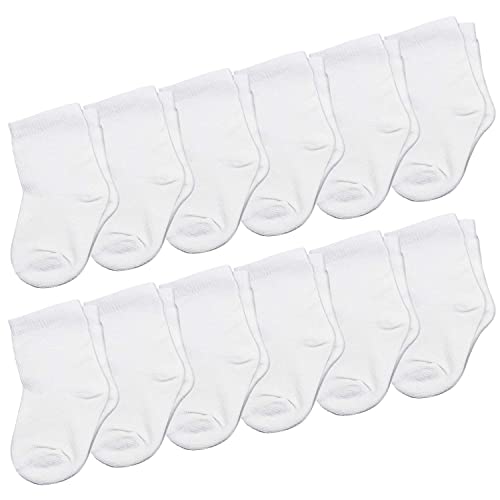Image of Falari 12-Pack Newborn Sock Infant Baby Boy Girl Socks 0-6 Month
